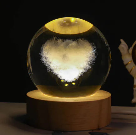 Luminous Galaxy Crystal Lamp